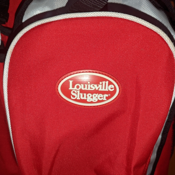 Louisville Slugger Softball Large Backpack Expandable Red White Travel equipment - Picture 14 of 14